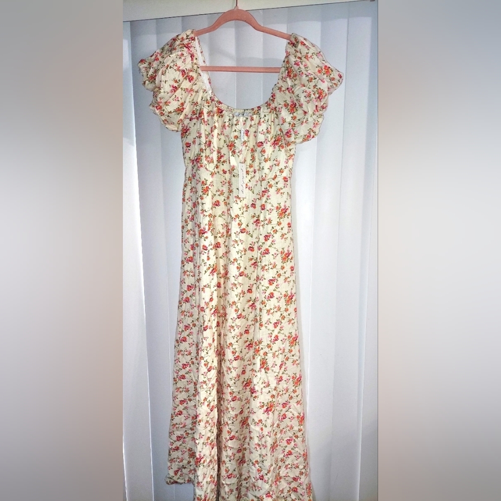 Petal & Pup Linen Floral Maxi Dress